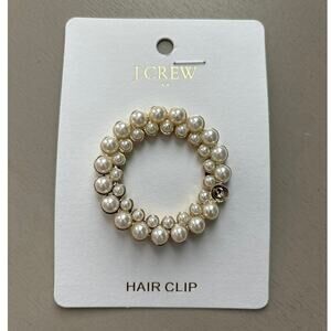 J. Crew Factory Gold Beaded Hair Clip Gold Beaded Hair Tie For Women | Factory main image 4